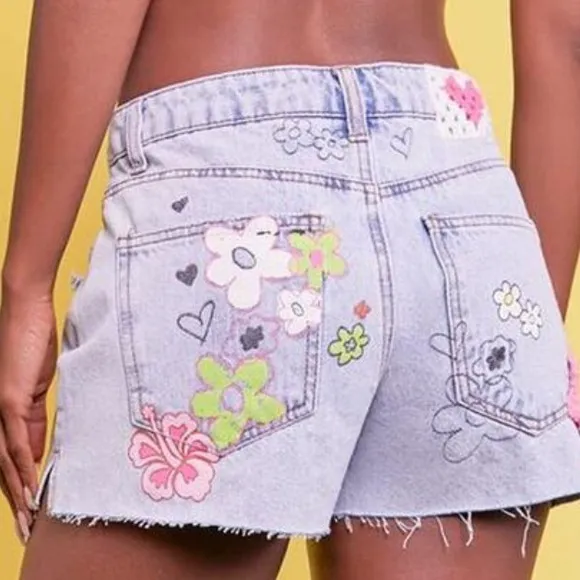 Barbie x Forever 21 Graphic Jean Shorts - NWT