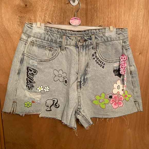 Barbie x Forever 21 Graphic Jean Shorts - NWT