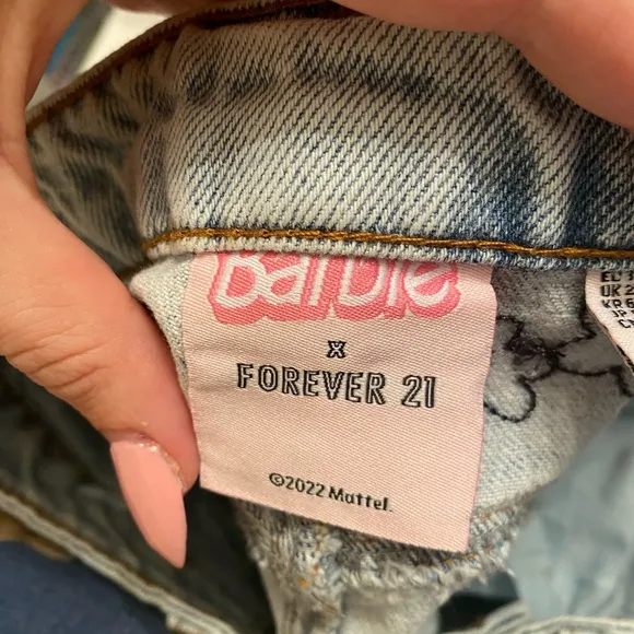 Barbie x Forever 21 Graphic Jean Shorts - NWT