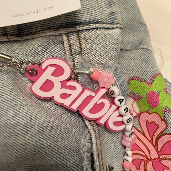 Barbie x Forever 21 Graphic Jean Shorts - NWT