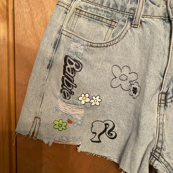 Barbie x Forever 21 Graphic Jean Shorts - NWT