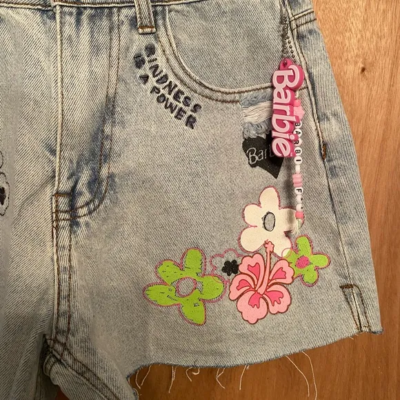 Barbie x Forever 21 Graphic Jean Shorts - NWT