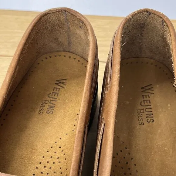 BASS WEEJUNS Marietta II Brown Leather Tassels Loafer‎ Shoes Size 11M Never Worn
