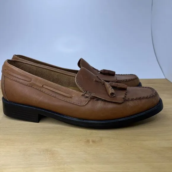 BASS WEEJUNS Marietta II Brown Leather Tassels Loafer‎ Shoes Size 11M Never Worn