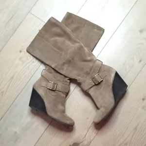 BCBG Generation Knee high Wilsa suede wedge boots