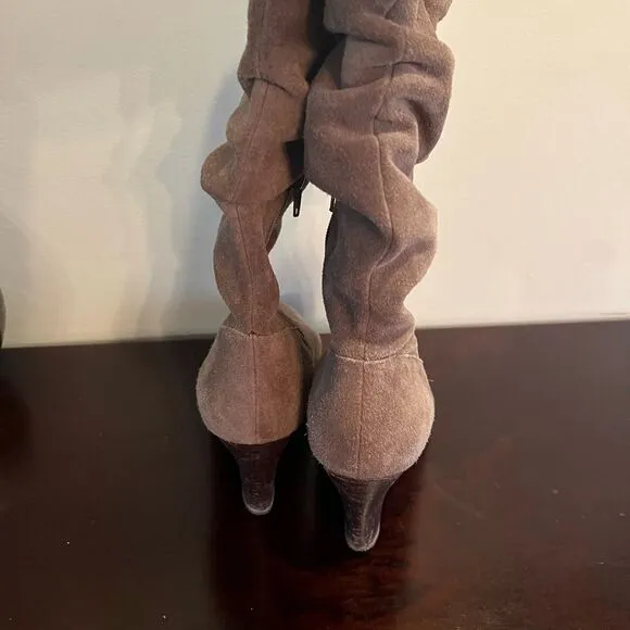 BCBG Paris Charlita Suede Slouch Boots size 8