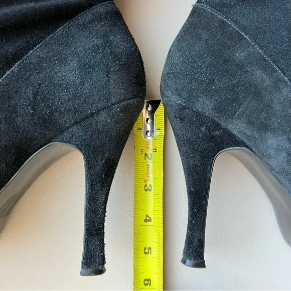 BCBGeneration Dishy Black Suede Platform Heeled Boots Women’s Size 9
