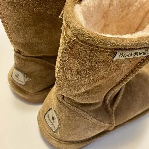 Bear Paw Size 1 Suede Tan Boots BearPaw