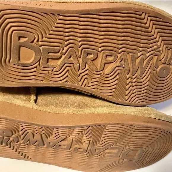Bear Paw Size 1 Suede Tan Boots BearPaw