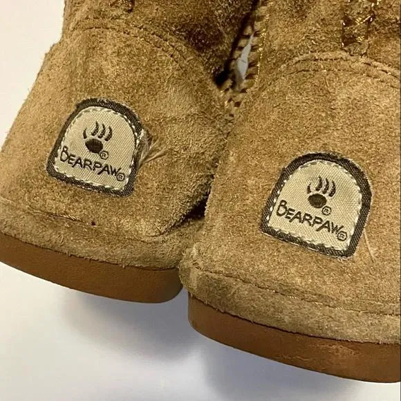 Bear Paw Size 1 Suede Tan Boots BearPaw
