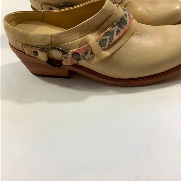 Bed Stu Aztec Leather Clog Western Mules Shoes