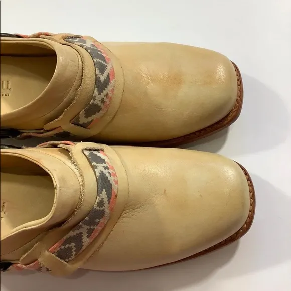 Bed Stu Aztec Leather Clog Western Mules Shoes