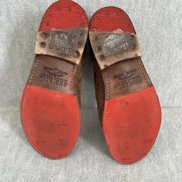 Bed Stu Cobbler 9.5 Womens Leather Suede Slip On Flats Shoes Boots Organic