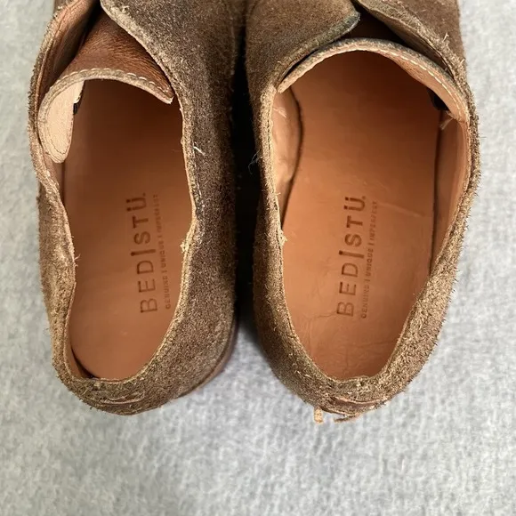 Bed Stu Cobbler 9.5 Womens Leather Suede Slip On Flats Shoes Boots Organic