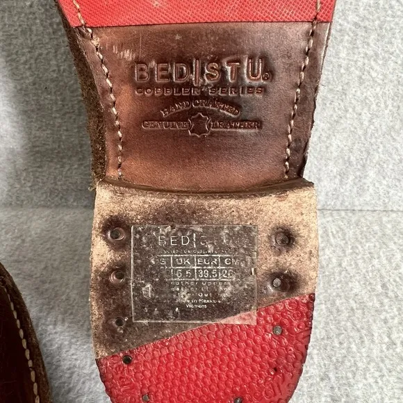 Bed Stu Cobbler 9.5 Womens Leather Suede Slip On Flats Shoes Boots Organic