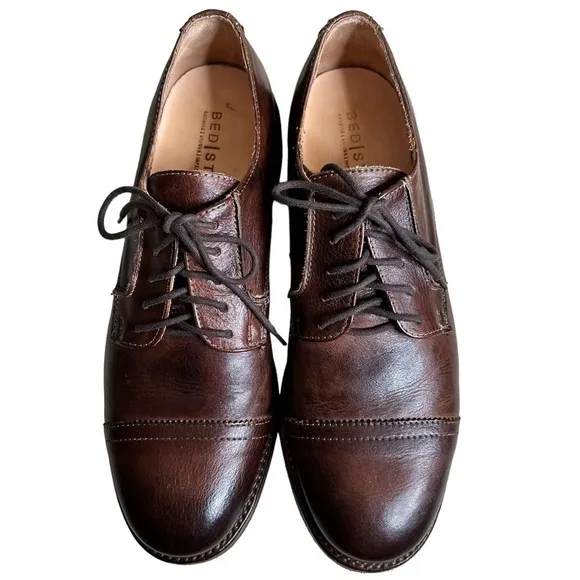 BED STU Cobbler Series Men's Brown Leather Oxfords. Size 10