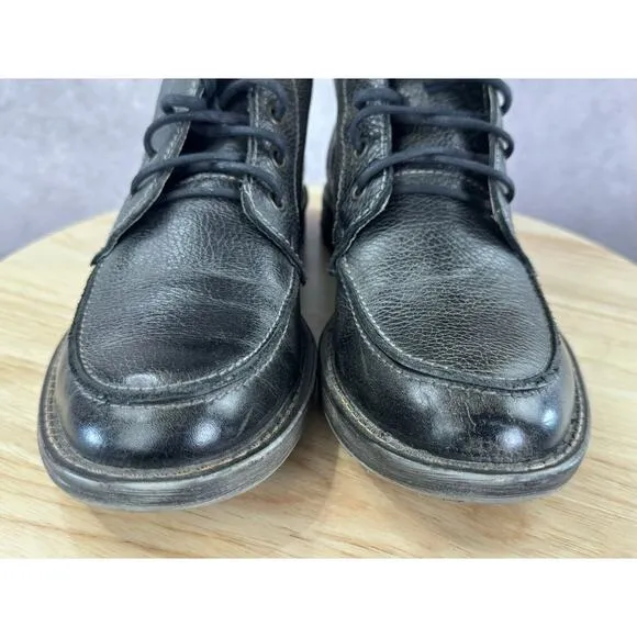 Bed Stu Mens Pebbled Soft Leather Chukka Ankle Boots Lace Up Size 9
