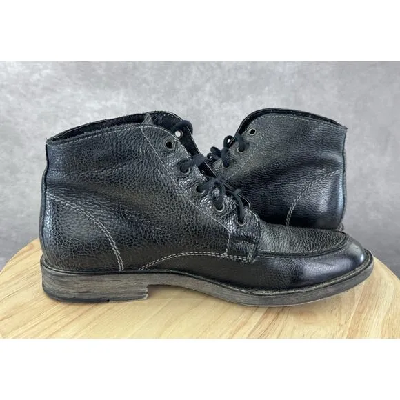 Bed Stu Mens Pebbled Soft Leather Chukka Ankle Boots Lace Up Size 9