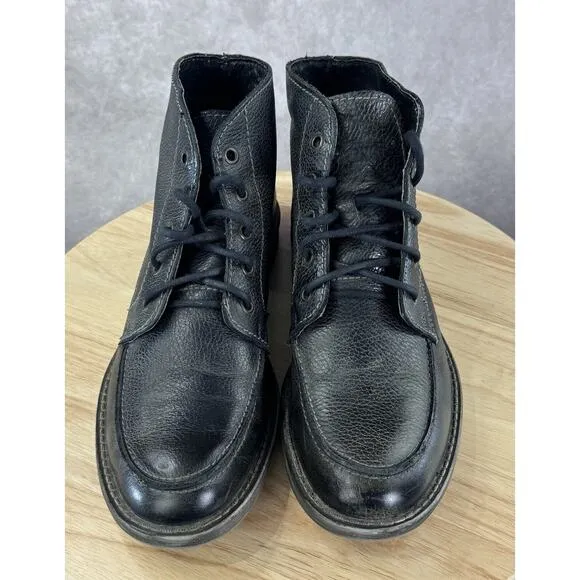 Bed Stu Mens Pebbled Soft Leather Chukka Ankle Boots Lace Up Size 9