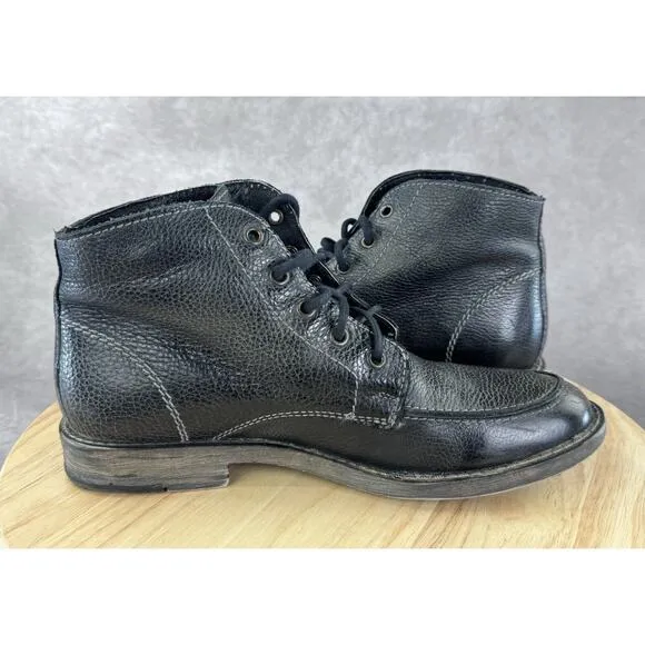 Bed Stu Mens Pebbled Soft Leather Chukka Ankle Boots Lace Up Size 9