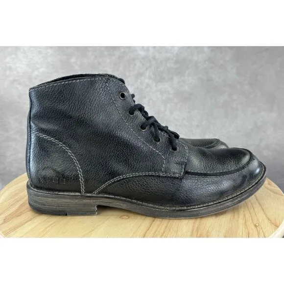 Bed Stu Mens Pebbled Soft Leather Chukka Ankle Boots Lace Up Size 9