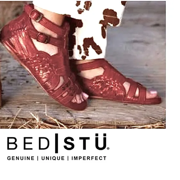 BED STU, Size 7.5, CLAIRE III, RARE IN RED, Huarache Sandals, Brand NEW in BOX!