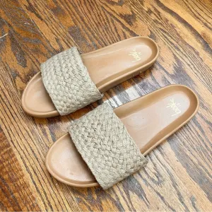 Beek leather and woven jute Gallito sandals
