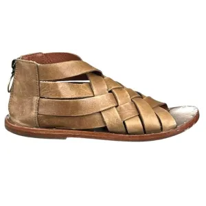 Beek Women's Turaco Brown Woven Leather Gladiator Sandals Size US 8