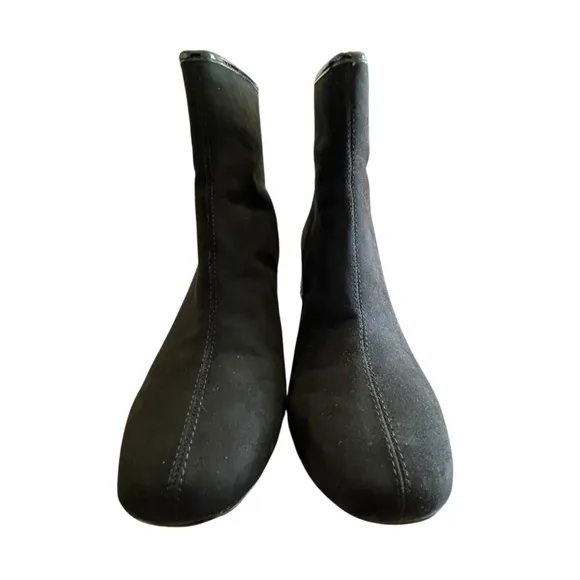 BETSEY JOHNSON Harper Black Faux Suede Bootie