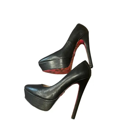 Betsey Johnson Women’s CORINN Platform Pump Dress Heel Black Size 8 M