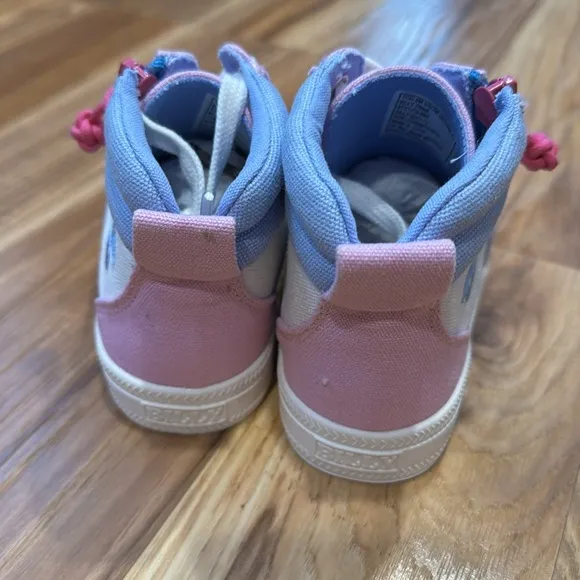 Billy shoes AFO’s girl pink blue tennis shoes high tops 8M zipper toddler