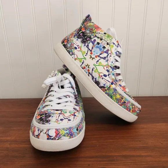 Billy Size 6W Kids Lilia's Eye Candy Classic DJR II High Tops Easy Access‎ Shoe