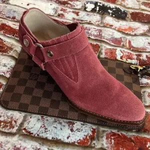 Bird of flight maroon suede ankle boots