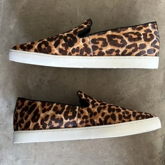 𝅺Birdies The Swift Leopard Calf print slip on sneakers shoes