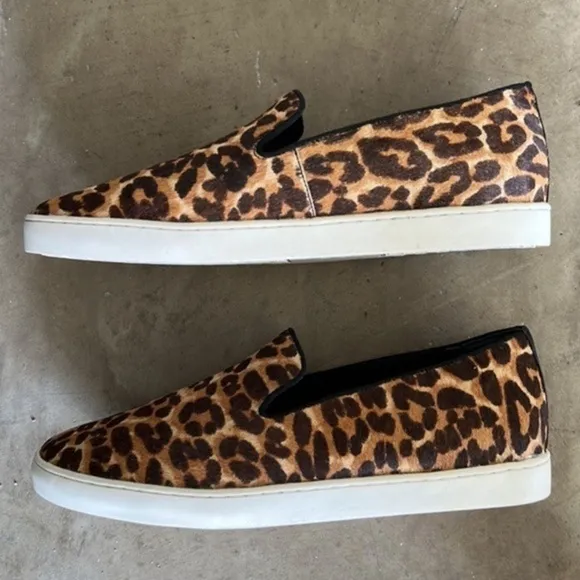 𝅺Birdies The Swift Leopard Calf print slip on sneakers shoes