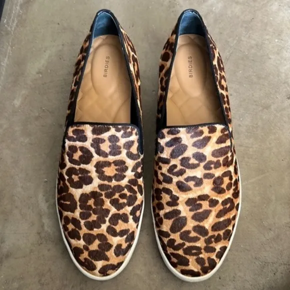 𝅺Birdies The Swift Leopard Calf print slip on sneakers shoes