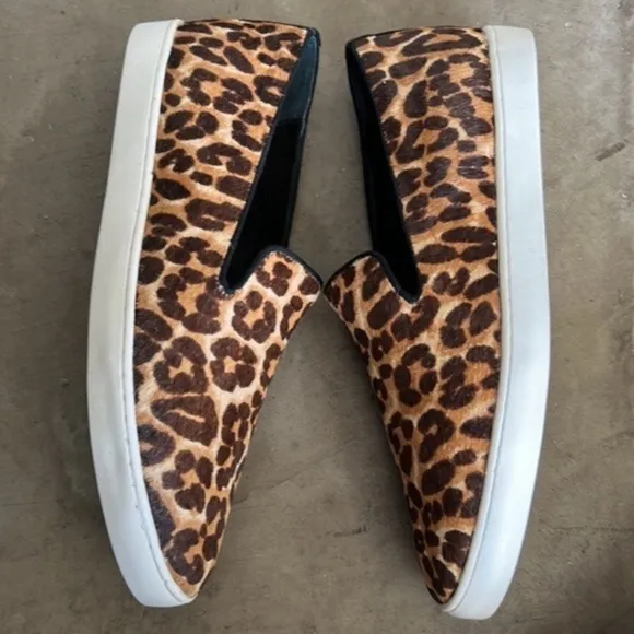𝅺Birdies The Swift Leopard Calf print slip on sneakers shoes
