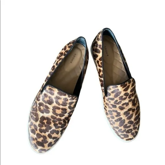 𝅺Birdies The Swift Leopard Calf print slip on sneakers shoes