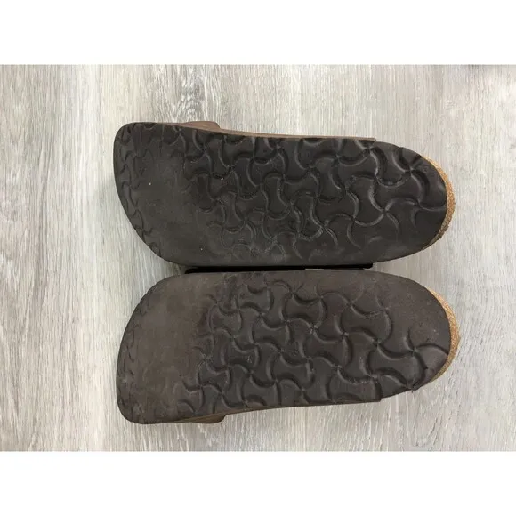 Birkenstock Arizona Mens Sandal 8 Brown Birko-Flor Nubuck Leather Slide