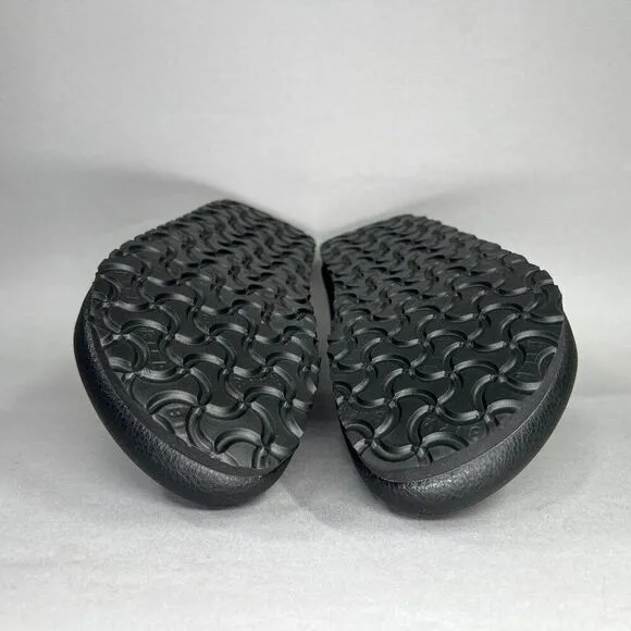 Birkenstock Birki's Amsterdam Clogs Women's Size 8 Black Leather Slip On Shoes