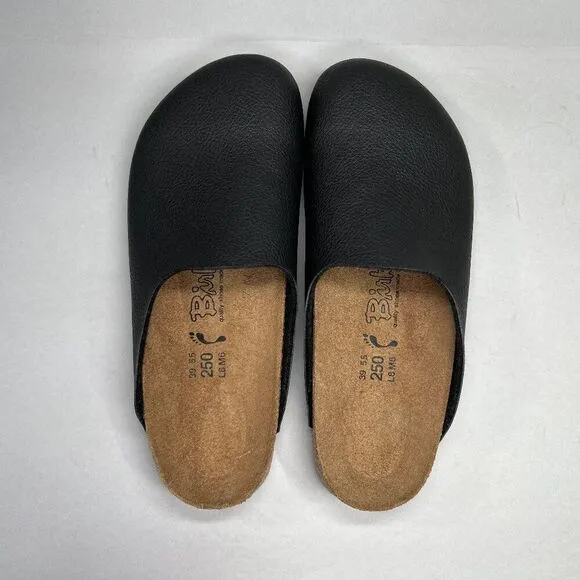 Birkenstock Birki's Amsterdam Clogs Women's Size 8 Black Leather Slip On Shoes