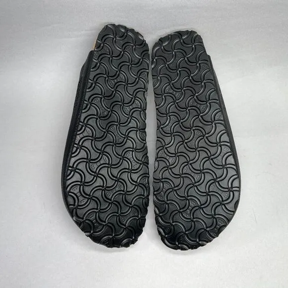 Birkenstock Birki's Amsterdam Clogs Women's Size 8 Black Leather Slip On Shoes