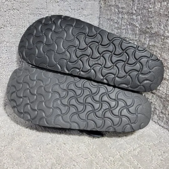 Birkenstock Boston Shearling Size 39 L8 M6 N US Black Suede Slip On Clog Shoes