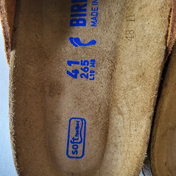 Birkenstock Lugano Mink Woven Soft Footbed Suede Sandals EU 41 Wmn's 10 men's 8