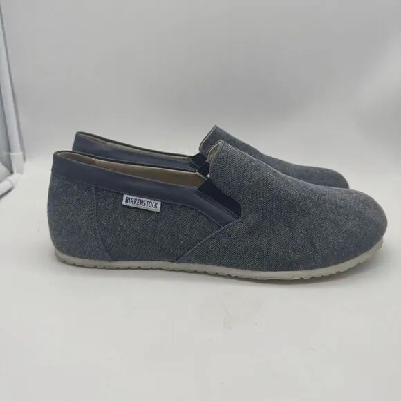 Birkenstock Mens Size EU 41 Jenks Slip-on Shoes Blue Denim Fabric