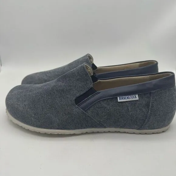 Birkenstock Mens Size EU 41 Jenks Slip-on Shoes Blue Denim Fabric