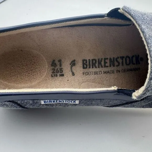 Birkenstock Mens Size EU 41 Jenks Slip-on Shoes Blue Denim Fabric
