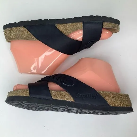 Birkenstock Daytona Birko-Flor Crystal Ft. Woven Black Leather Slip On Sz 36/US6