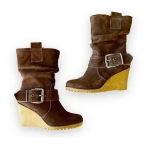 Bjorndal Suede Wedge Boots