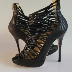 Black Embossed JIMMY CHOO Bootie